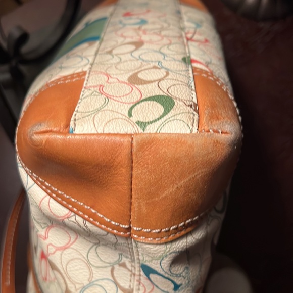 COACH  MULTICOLOR CHELSEA HERITAGE STRIPED SIGNATURE TOTE - Picture 12 of 17